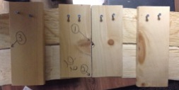 pieces of plywood screwed together to make an alignment jig