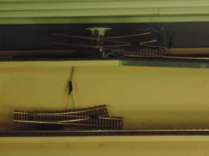 two disconnected model train switches